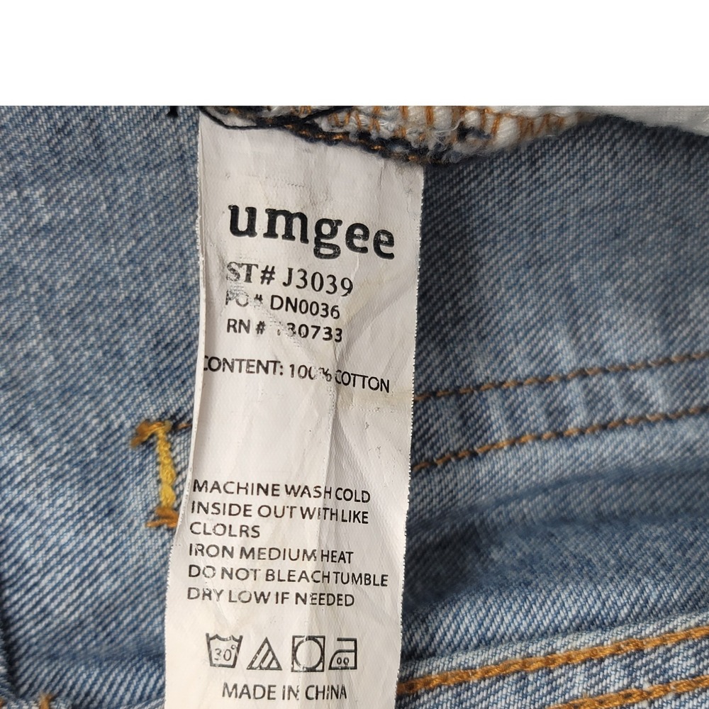UMGEE Jeans Women's 26 High Rise Skinny Distressed Light Wash Button Fly Denim - Picture 5 of 6